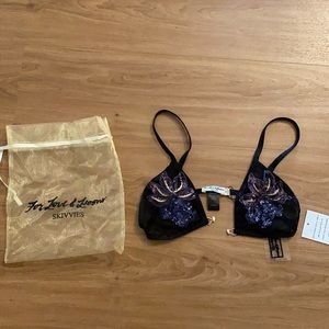 For love and lemons coral sequin bralette